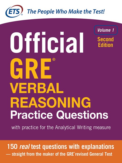 Title details for Official GRE Verbal Reasoning Practice Questions by Educational Testing Service - Available